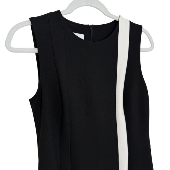 Akris Punto Sleeveless Sheath Dress With White Stripe Design Back Zip Closure Fi - Picture 3 of 8